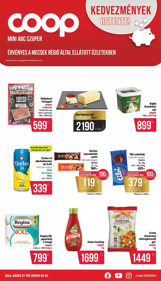 Coop katalógus, Kisvárda | Coop regionális szórólap május 4-5. hét - Mecsek | 2026-05-21T00:00:00.000Z - 2026-06-03T00:00:00.000Z
