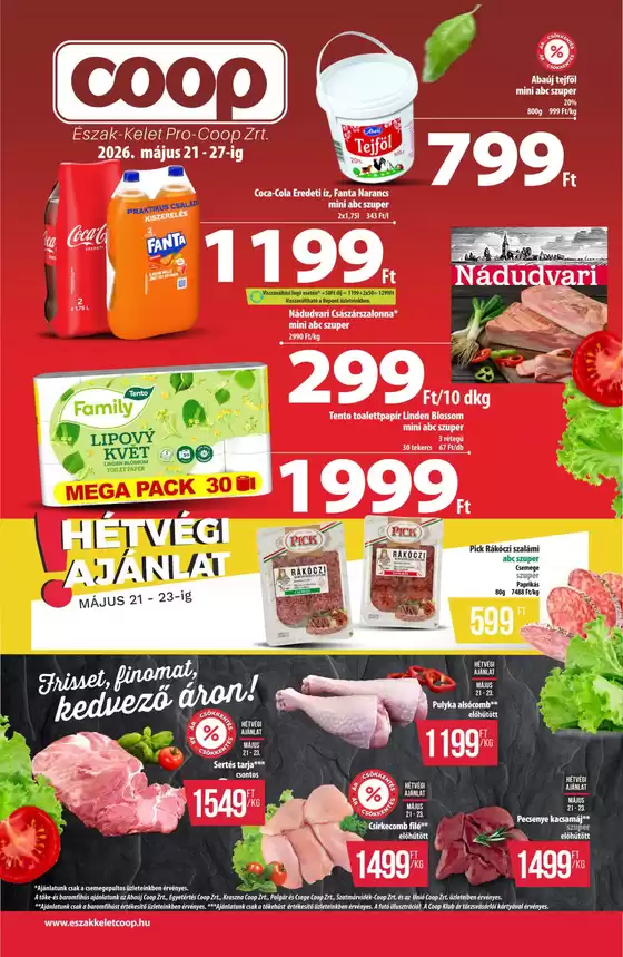 Coop katalógus, Kisvárda | Coop regionális szórólap május 4. hét - Észak-Kelet | 2026-05-21T00:00:00.000Z - 2026-05-27T00:00:00.000Z
