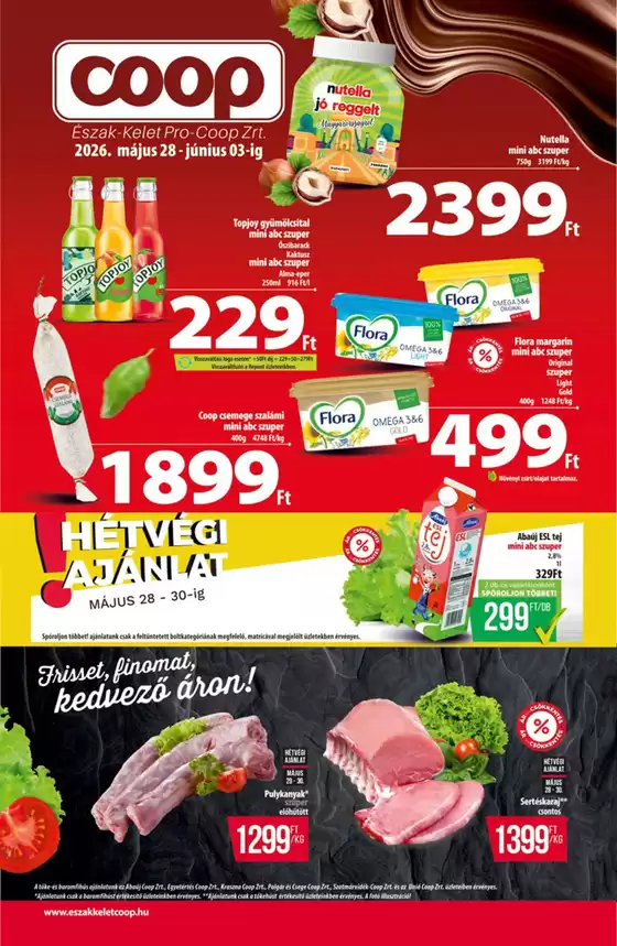 Coop katalógus, Szolnok | Coop regionális szórólap május 5. hét - Észak-Kelet | 2026-05-28T00:00:00.000Z - 2026-06-03T00:00:00.000Z