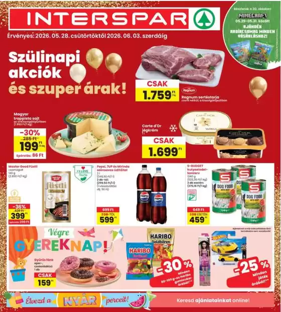 Interspar katalógus | Csúcsajánlatok és kedvezmények | 2026-05-28T00:00:00.000Z - 2026-06-03T00:00:00.000Z