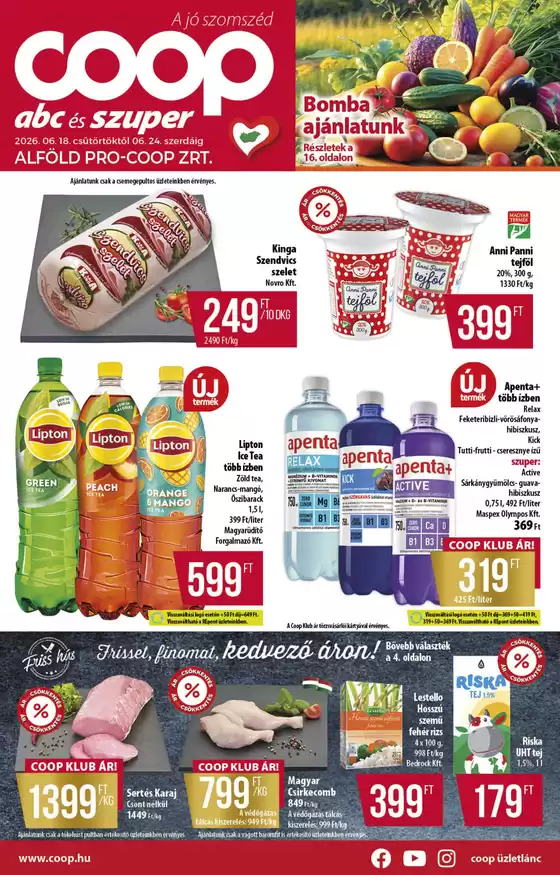 Coop katalógus | Coop regionális szórólap június 3. hét - Alföld | 2026-06-18T00:00:00.000Z - 2026-06-24T00:00:00.000Z