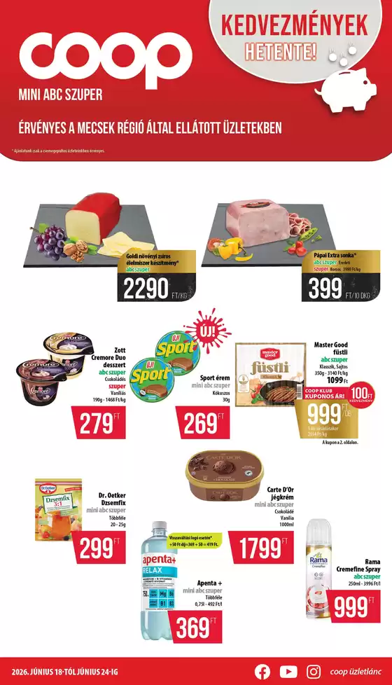 Coop katalógus | Coop regionális szórólap június 3. hét - Mecsek | 2026-06-18T00:00:00.000Z - 2026-06-24T00:00:00.000Z