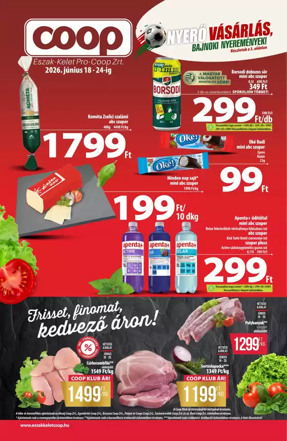 Coop katalógus | Coop regionális szórólap június 3. hét - Észak-Kelet | 2026-06-18T00:00:00.000Z - 2026-06-24T00:00:00.000Z