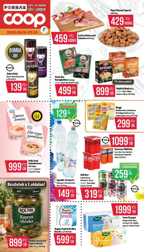 Coop katalógus | Coop regionális szórólap június 3-4. hét - Hétforrás | 2026-06-18T00:00:00.000Z - 2026-07-01T00:00:00.000Z