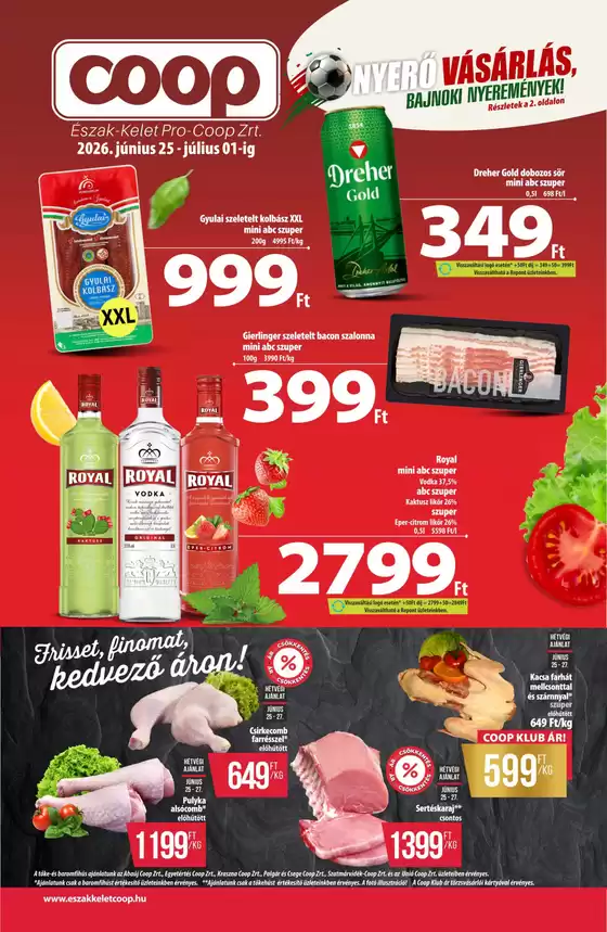 Coop katalógus, Győr | Coop regionális szórólap június 4. hét - Észak-Kelet | 2026-06-25T00:00:00.000Z - 2026-07-01T00:00:00.000Z