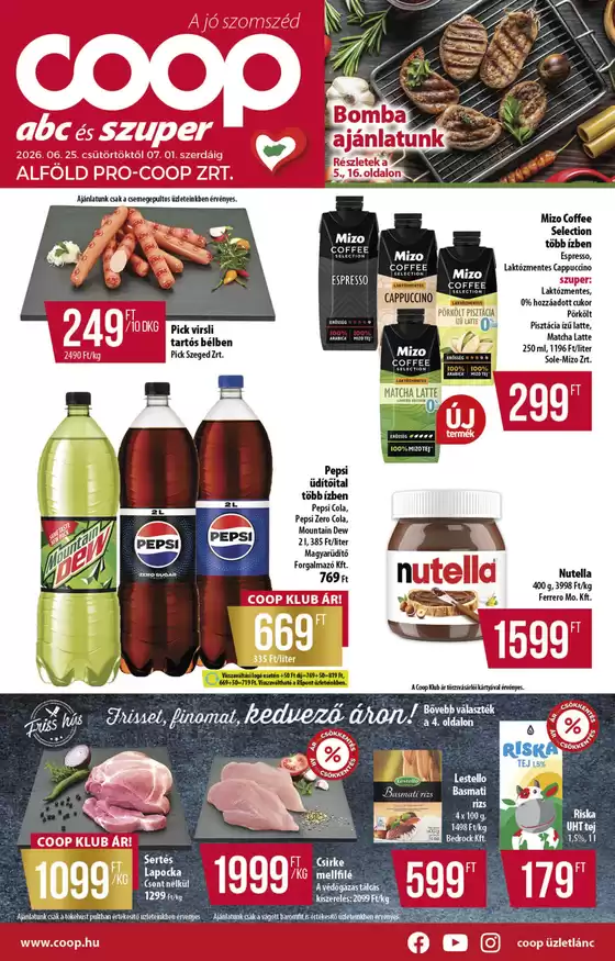 Coop katalógus, Győr | Coop regionális szórólap június 4. hét - Alföld | 2026-06-25T00:00:00.000Z - 2026-07-01T00:00:00.000Z