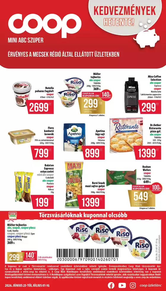 Coop katalógus, Győr | Coop regionális szórólap június 4. hét - Mecsek | 2026-06-25T00:00:00.000Z - 2026-07-01T00:00:00.000Z