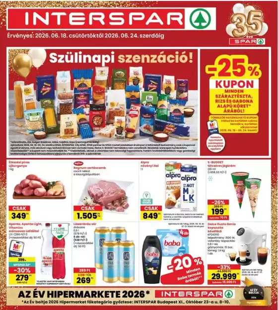 Interspar katalógus, Zalaegerszeg | INTERSPAR | 2026-06-18T00:00:00.000Z - 2026-06-24T00:00:00.000Z