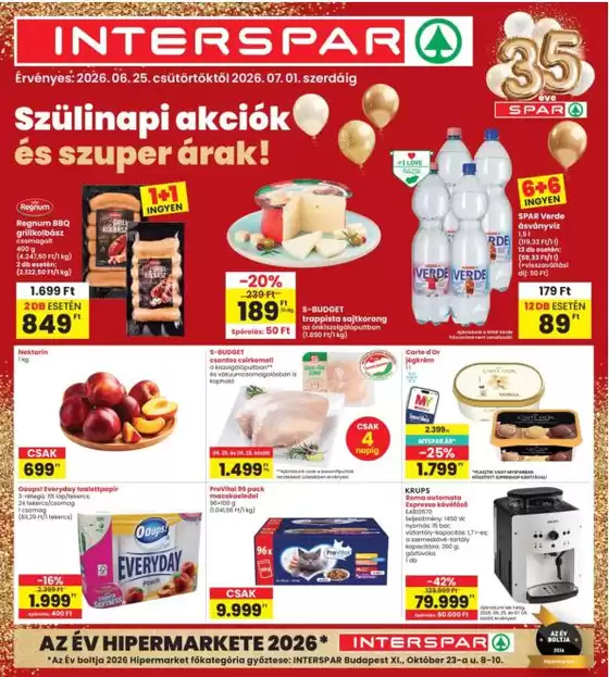 Interspar katalógus, Zalaegerszeg | Különleges ajánlatok Önnek | 2026-06-25T00:00:00.000Z - 2026-07-01T00:00:00.000Z