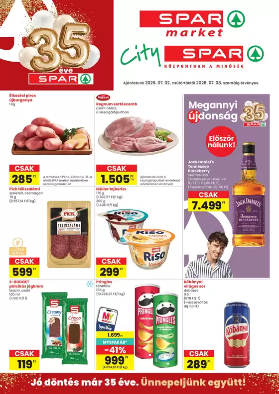 Spar katalógus, Kiskunmajsa | Fedezze fel a vonzó ajánlatokat | 2026-07-02T00:00:00.000Z - 2026-07-08T00:00:00.000Z