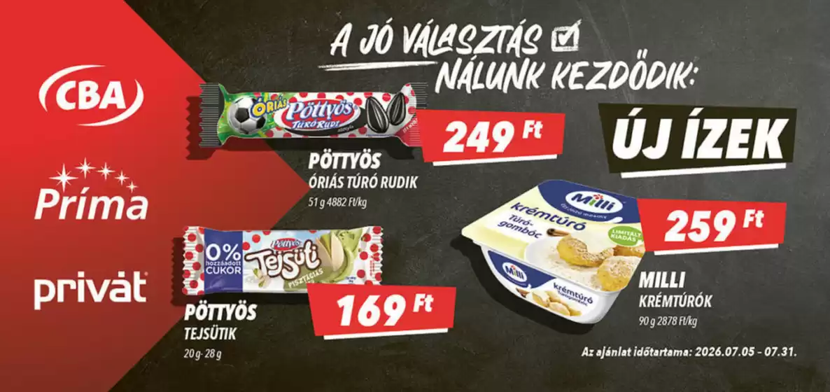 CBA katalógus, Baja | CBA akciós | 2026-07-05T00:00:00.000Z - 2026-07-31T00:00:00.000Z