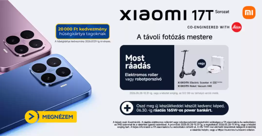 Euronics katalógus | Széles választék az ajánlatokból | 2026-05-28T00:00:00.000Z - 2026-10-31T00:00:00.000Z