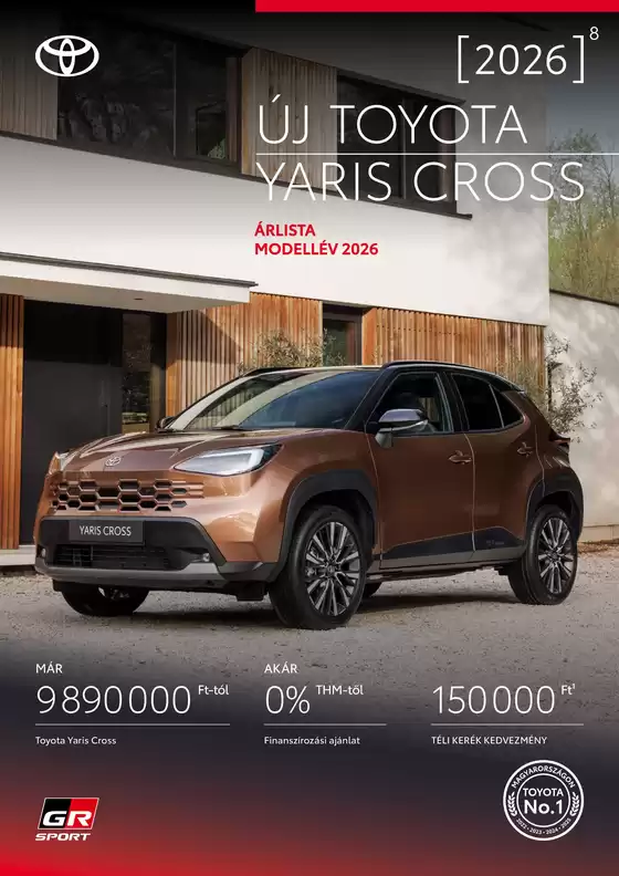 Toyota katalógus, Érd | Arlista uj yaris cross | 2026-01-01T00:00:00.000Z - 2026-12-31T00:00:00.000Z