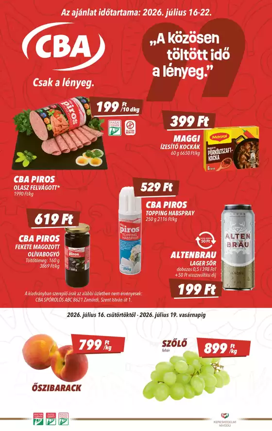 CBA katalógus, Polgár | Fedezze fel a vonzó ajánlatokat | 2026-07-16T00:00:00.000Z - 2026-07-22T00:00:00.000Z