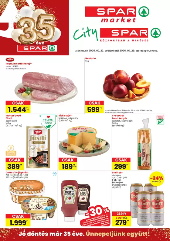 Spar katalógus, Tiszakécske | Exkluzív ajánlatok ügyfeleinknek | 2026-07-23T00:00:00.000Z - 2026-07-29T00:00:00.000Z