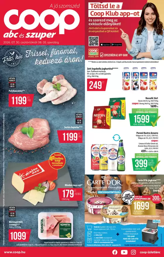 Coop katalógus, Sajószentpéter | Coop országos szórólap augusztus 1. hét - Abc-Szuper | 2026-07-30T00:00:00.000Z - 2026-08-05T00:00:00.000Z