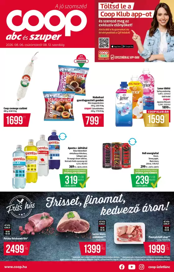 Coop katalógus | Coop országos szórólap augusztus 2. hét - Abc-Szuper | 2026-08-06T00:00:00.000Z - 2026-08-12T00:00:00.000Z