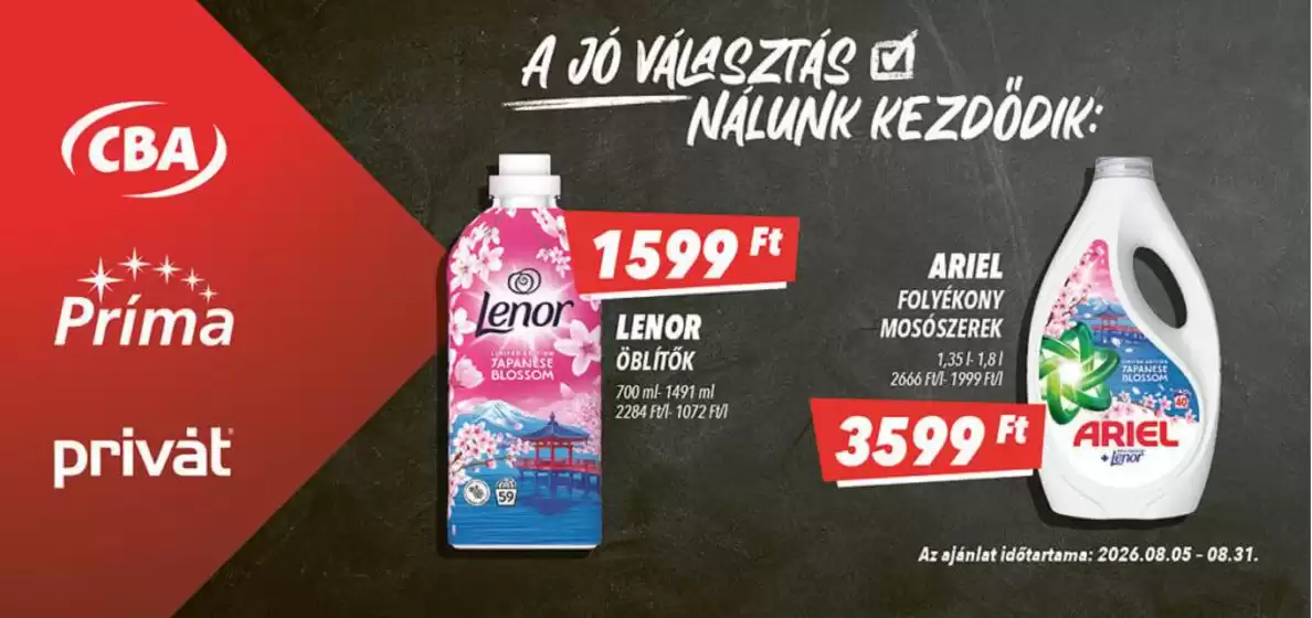 CBA katalógus, Sárvár | CBA akciós | 2026-08-05T00:00:00.000Z - 2026-08-31T00:00:00.000Z