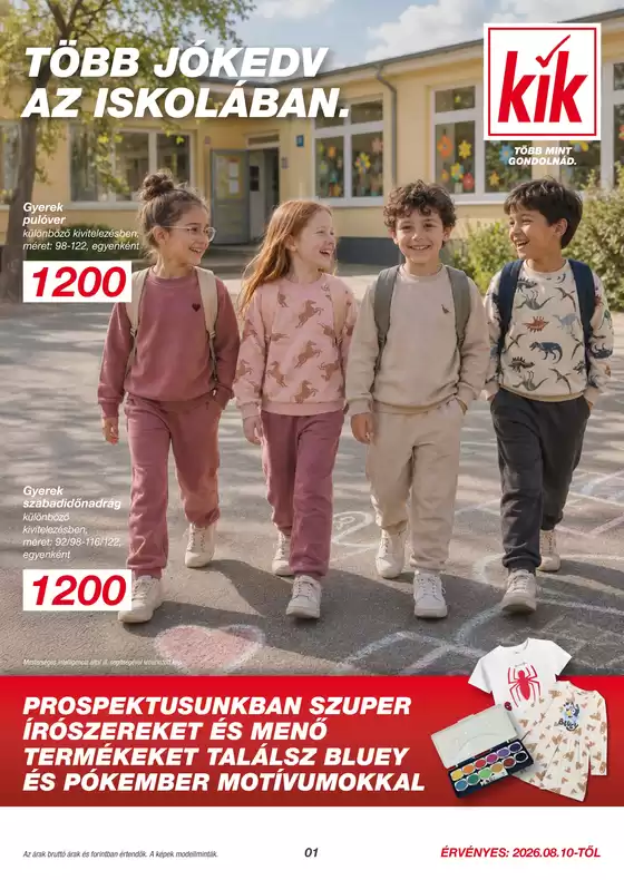 Kik katalógus | KiK újság érvényessége 2026.08.16-ig | 2026-08-07T00:00:00.000Z - 2026-08-16T00:00:00.000Z
