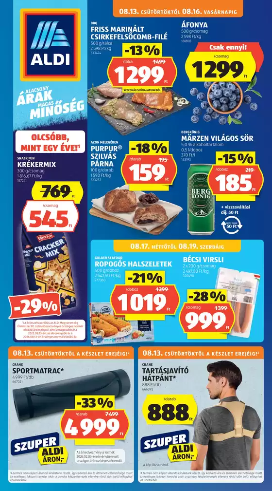 Aldi katalógus, Nyíregyháza | Aldi újság érvényessége 2026.08.15-ig | 2026-08-08T00:00:00.000Z - 2026-08-15T00:00:00.000Z