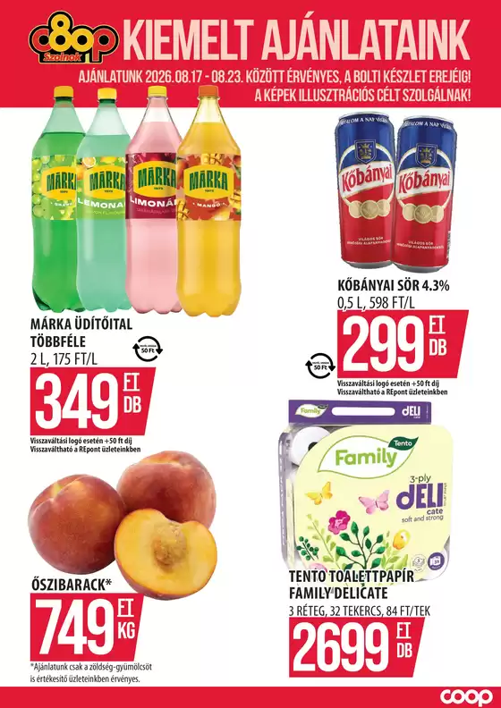 COOP Szolnok katalógus | COOP Szolnok újság érvényessége - 2026.08.23-ig | 2026-08-17T00:00:00.000Z - 2026-08-23T00:00:00.000Z