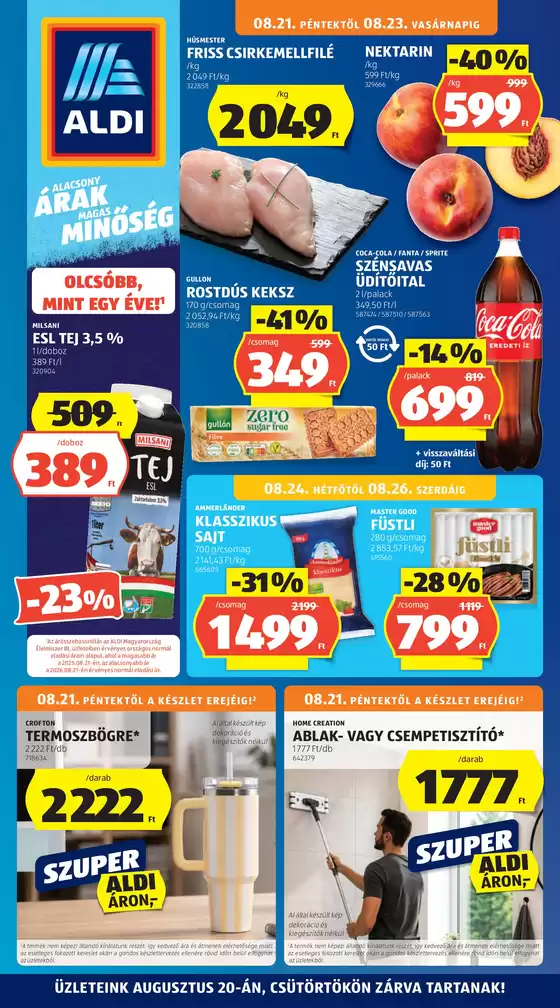 Aldi katalógus | Aldi újság érvényessége 2026.08.22-ig | 2026-08-15T00:00:00.000Z - 2026-08-22T00:00:00.000Z