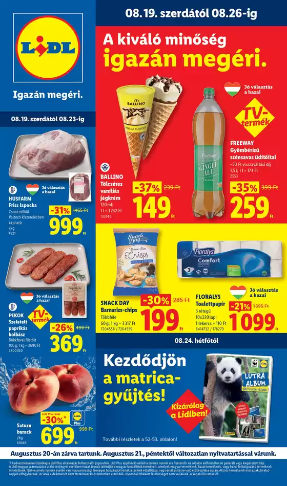 Lidl katalógus | Akciós újság 34. hét | 2026-08-19T00:00:00.000Z - 2026-08-26T00:00:00.000Z
