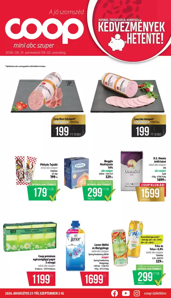 Coop katalógus, Budapest | Exkluzív akciók | 2026-08-21T00:00:00.000Z - 2026-09-02T00:00:00.000Z