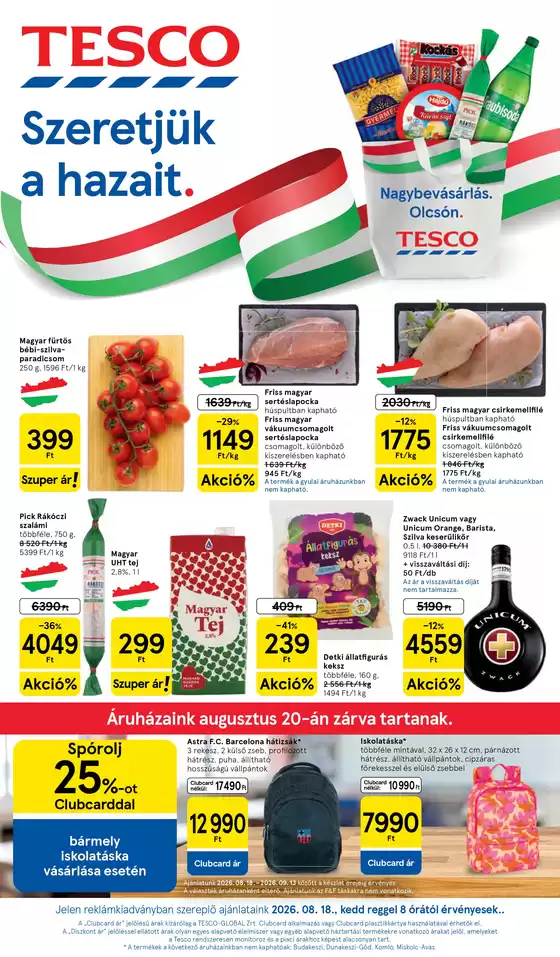 Tesco katalógus | Tesco újság érvényessége 2026.08.26-ig | 2026-08-18T00:00:00.000Z - 2026-08-26T00:00:00.000Z