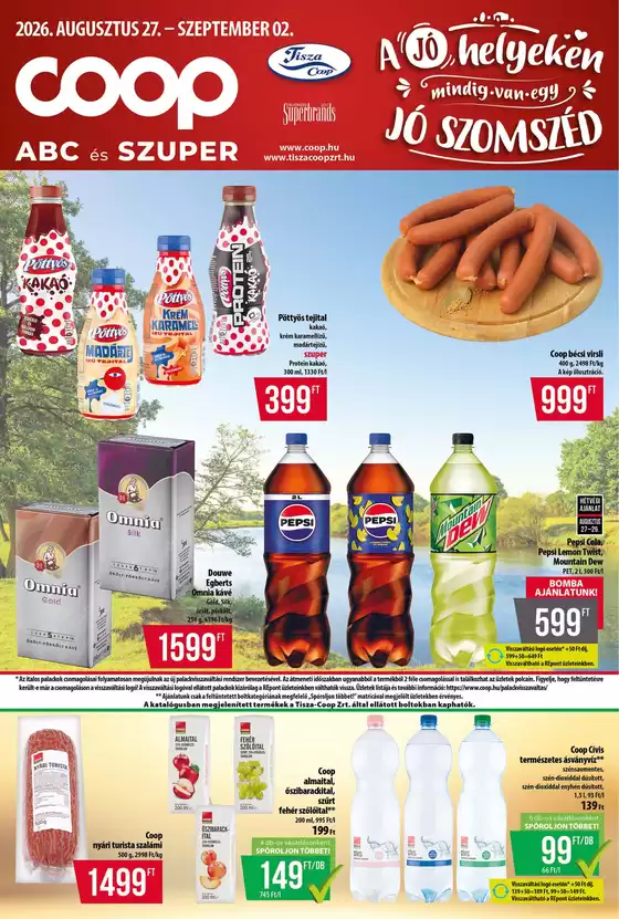 Coop katalógus | Nagyszerű ajánlat minden ügyfélnek | 2026-08-27T00:00:00.000Z - 2026-09-02T00:00:00.000Z