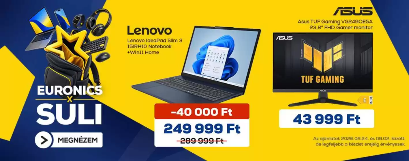 Euronics katalógus, Szombathely | Euronics akciós | 2026-08-24T00:00:00.000Z - 2026-09-02T00:00:00.000Z