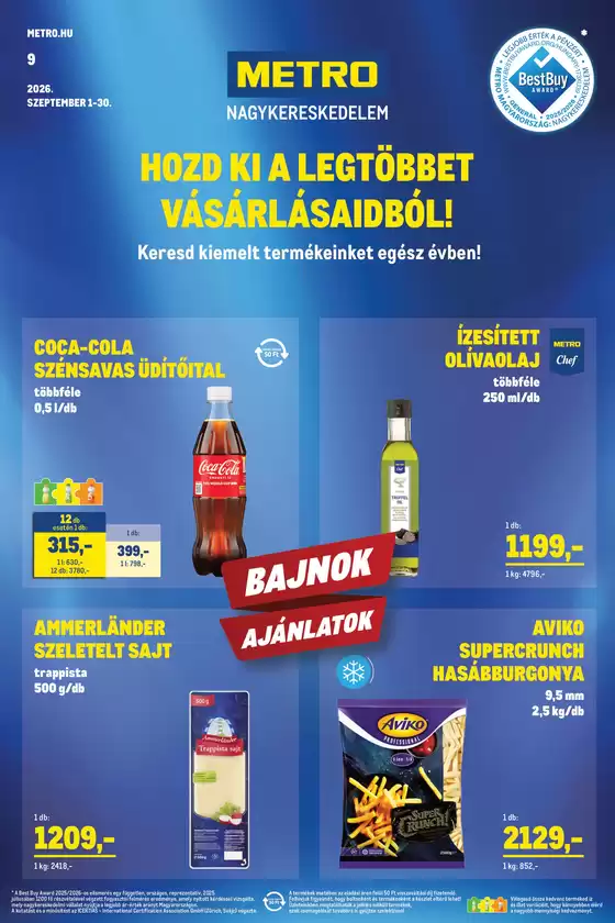 Metro katalógus | Élelmiszer és Szezonális Ajánlataink Kiskereskedőknek 202609 | 2026-09-01T00:00:00.000Z - 2026-09-30T00:00:00.000Z