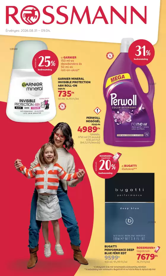 Rossmann katalógus | Exkluzív ajánlatok és akciók | 2026-08-31T00:00:00.000Z - 2026-09-04T00:00:00.000Z