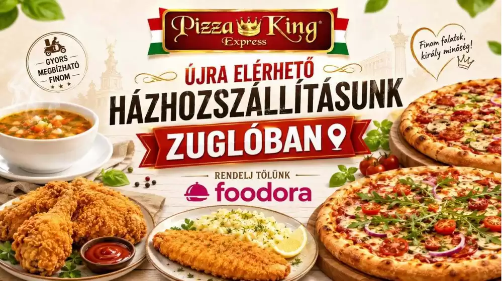 Pizza King katalógus | Különleges ajánlatok Önnek | 2026-08-30T00:00:00.000Z - 2026-09-13T00:00:00.000Z