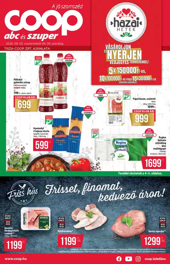 Coop katalógus | Aktuális akciók és ajánlatok | 2026-09-03T00:00:00.000Z - 2026-09-09T00:00:00.000Z