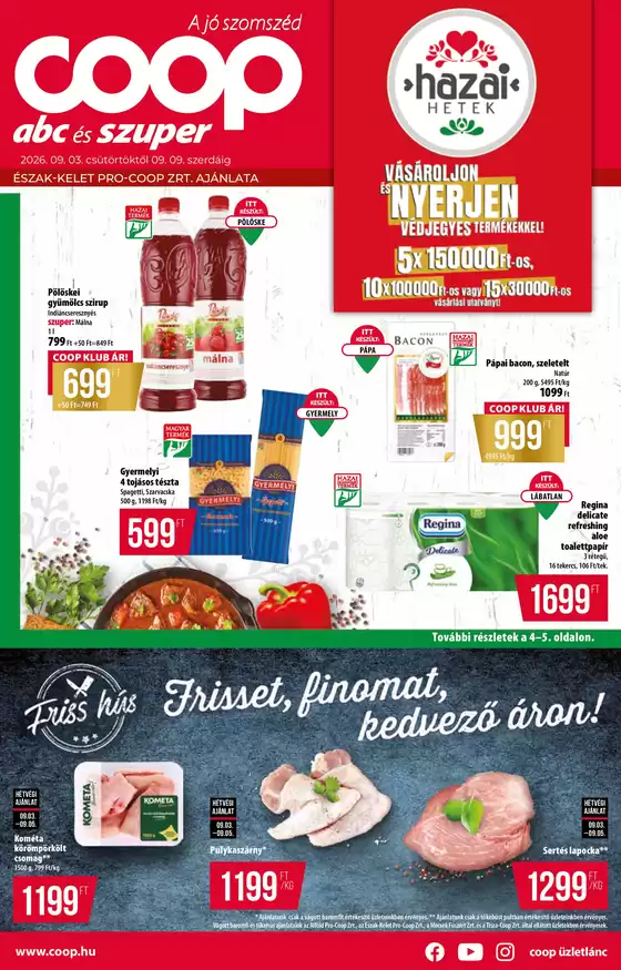 Coop katalógus | Széles választék az ajánlatokból | 2026-09-03T00:00:00.000Z - 2026-09-09T00:00:00.000Z