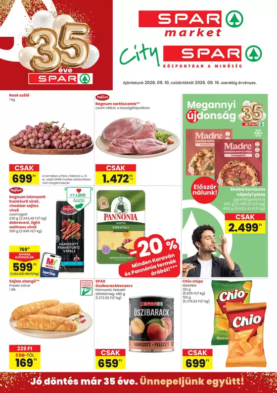 Spar katalógus | Csúcsajánlatok minden kedvezményvadásznak | 2026-09-10T00:00:00.000Z - 2026-09-16T00:00:00.000Z