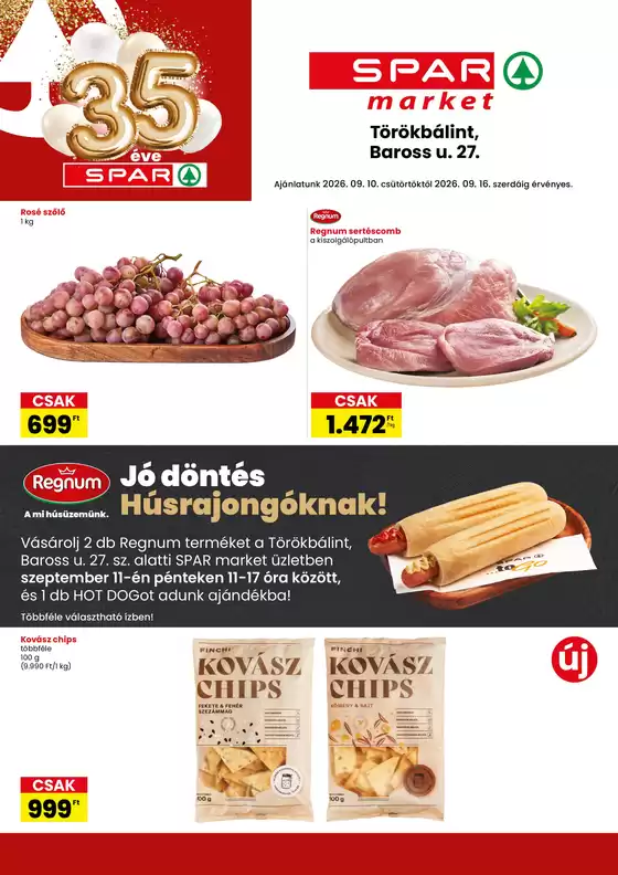 Spar katalógus | A legjobb ajánlataink Önnek | 2026-09-10T00:00:00.000Z - 2026-09-16T00:00:00.000Z