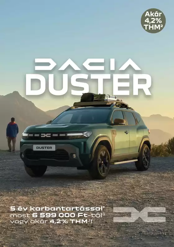 Dacia katalógus | Dacia DUSTER árlista letöltése | 2026-09-19T00:00:00.000Z - 2026-10-03T00:00:00.000Z