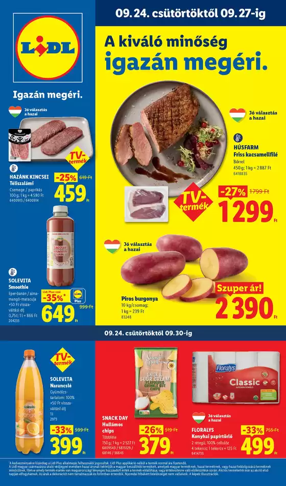 Lidl katalógus, Nagykanizsa | Akciós újság 39. hét | 2026-09-24T00:00:00.000Z - 2026-09-30T00:00:00.000Z