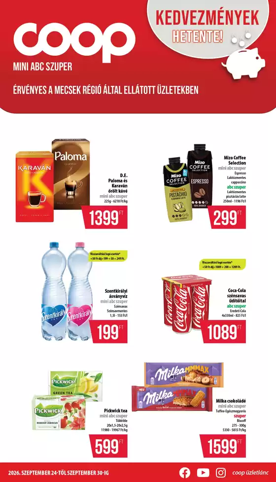 Coop katalógus | Coop regionális szórólap szeptember 4. hét - Mecsek | 2026-09-24T00:00:00.000Z - 2026-09-30T00:00:00.000Z