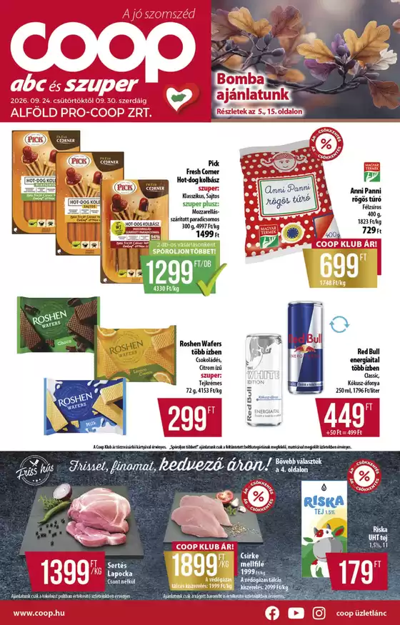 Coop katalógus | Coop regionális szórólap szeptember 4. hét - Alföld | 2026-09-24T00:00:00.000Z - 2026-09-30T00:00:00.000Z