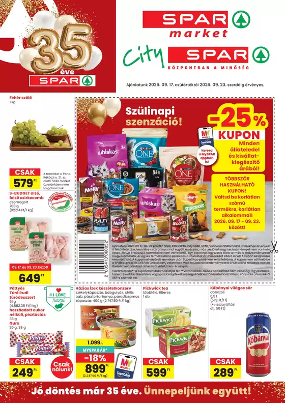 Spar katalógus | SPAR market | 2026-09-17T00:00:00.000Z - 2026-09-23T00:00:00.000Z