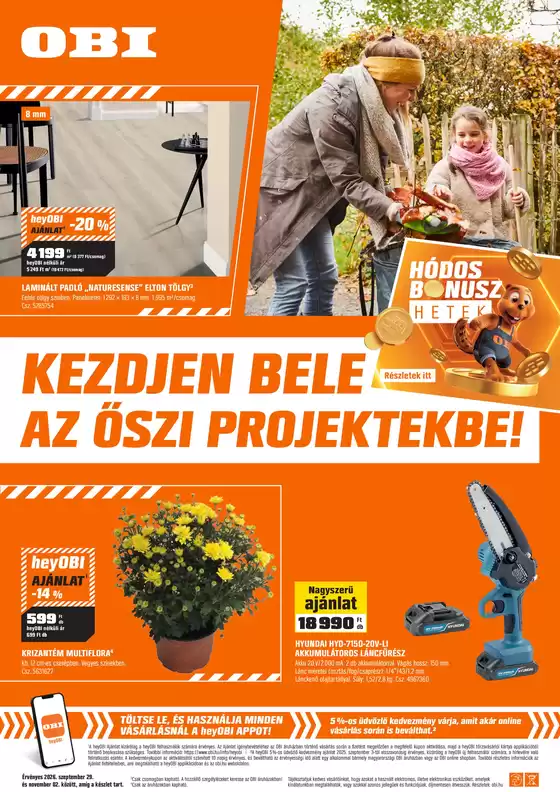 Obi katalógus, Pécs | KEZDJEN BELE Részletek itt AZ ŐSZI PROJEKTEKBE | 2026-09-28T00:00:00.000Z - 2026-11-02T00:00:00.000Z