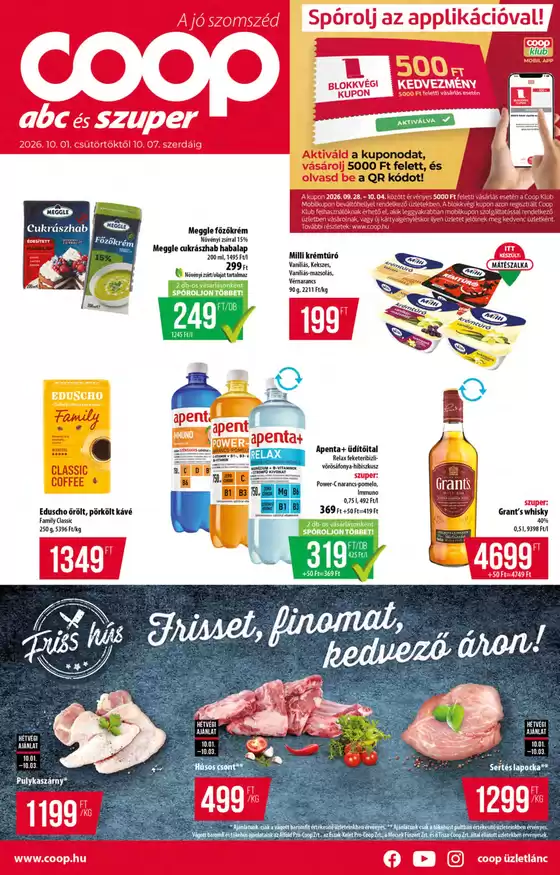 Coop katalógus, Szeged | Coop országos szórólap október 1. hét - Abc-Szuper | 2026-10-01T00:00:00.000Z - 2026-10-07T00:00:00.000Z