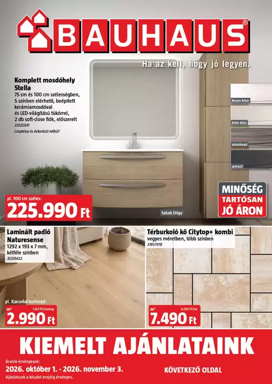 Bauhaus katalógus, Ajka | ajánlatunk érvényes | 2026-10-01T00:00:00.000Z - 2026-11-03T00:00:00.000Z
