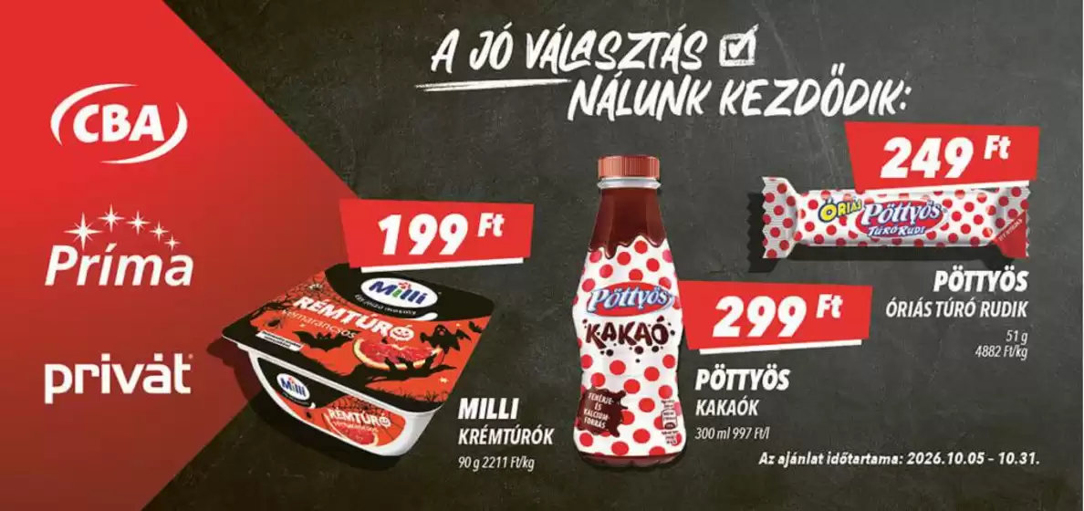 CBA katalógus, Hódmezővásárhely | CBA akciós | 2026-10-05T00:00:00.000Z - 2026-10-31T00:00:00.000Z