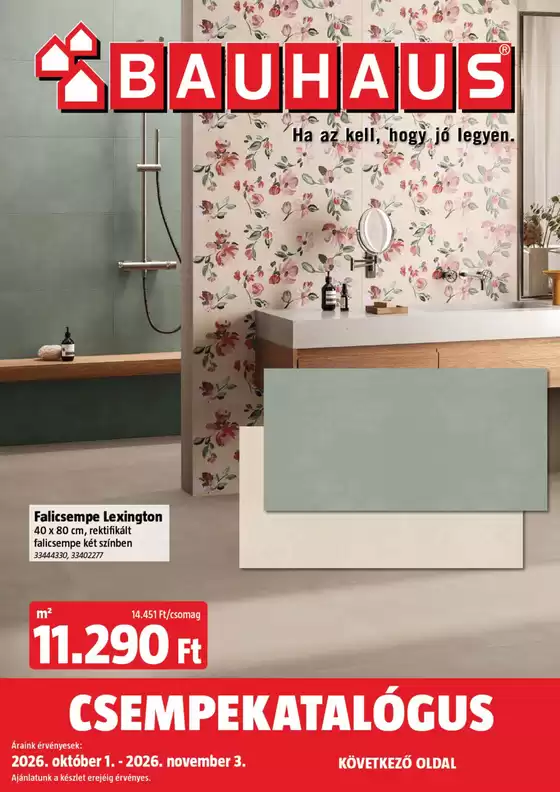 Bauhaus katalógus, Ajka | ajánlatunk érvényes 1 | 2026-10-01T00:00:00.000Z - 2026-11-03T00:00:00.000Z