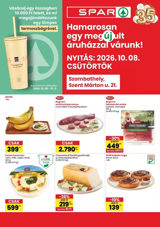 Spar katalógus, Sarkad | SPAR Szombathely üzlet újranyitás | 2026-10-01T00:00:00.000Z - 2026-10-07T00:00:00.000Z