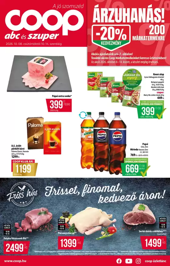 Coop katalógus, Budakeszi | Coop országos szórólap október 2. hét - Abc-Szuper | 2026-10-08T00:00:00.000Z - 2026-10-14T00:00:00.000Z